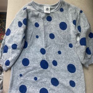 STEM Grey and blue dotted dress.